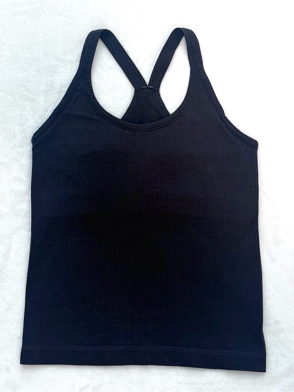 Lululemon ebb to street race length tank size 6 deep inky blue